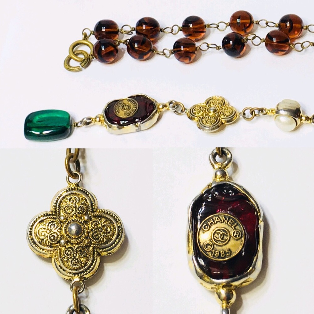 Vintage CHANEL Gripoix Lariat Necklace - Picture 4 of 10